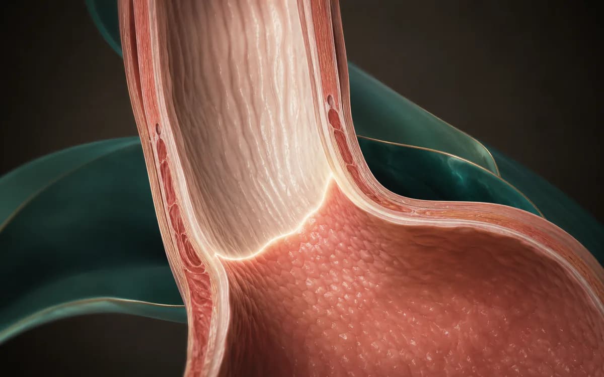 Illustration accompanying Barrett's oesophagus